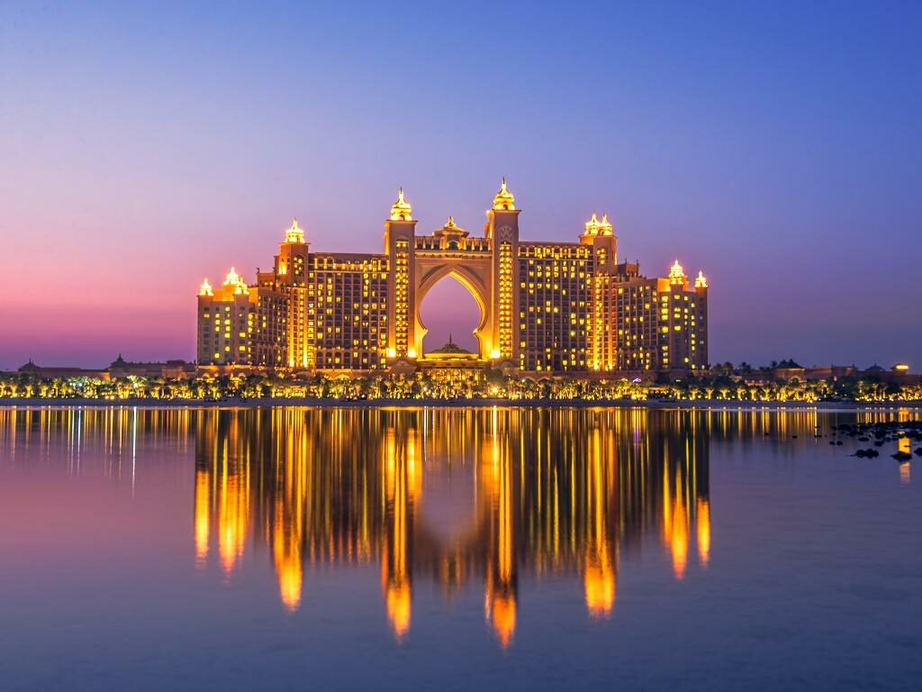 Atlantis The Palm Dubai bei Nacht