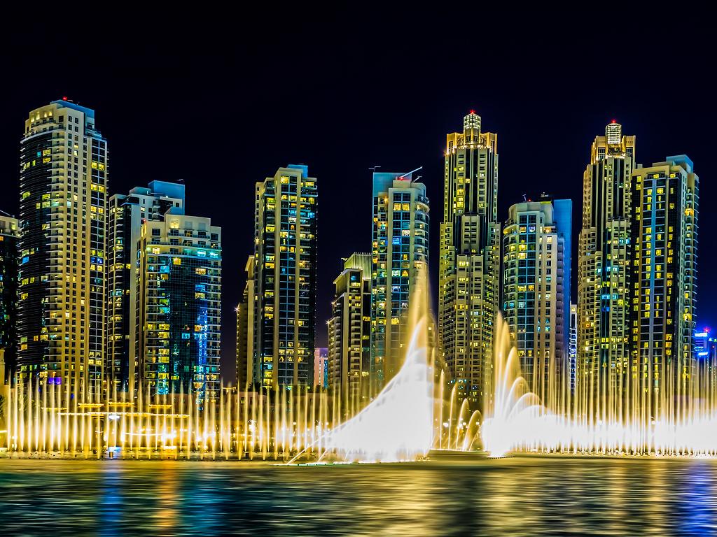Wasserfontänen Dubai Fountain