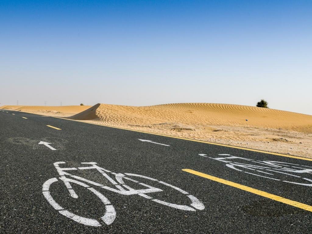 Der Al Qudra Cycle Path in Dubai