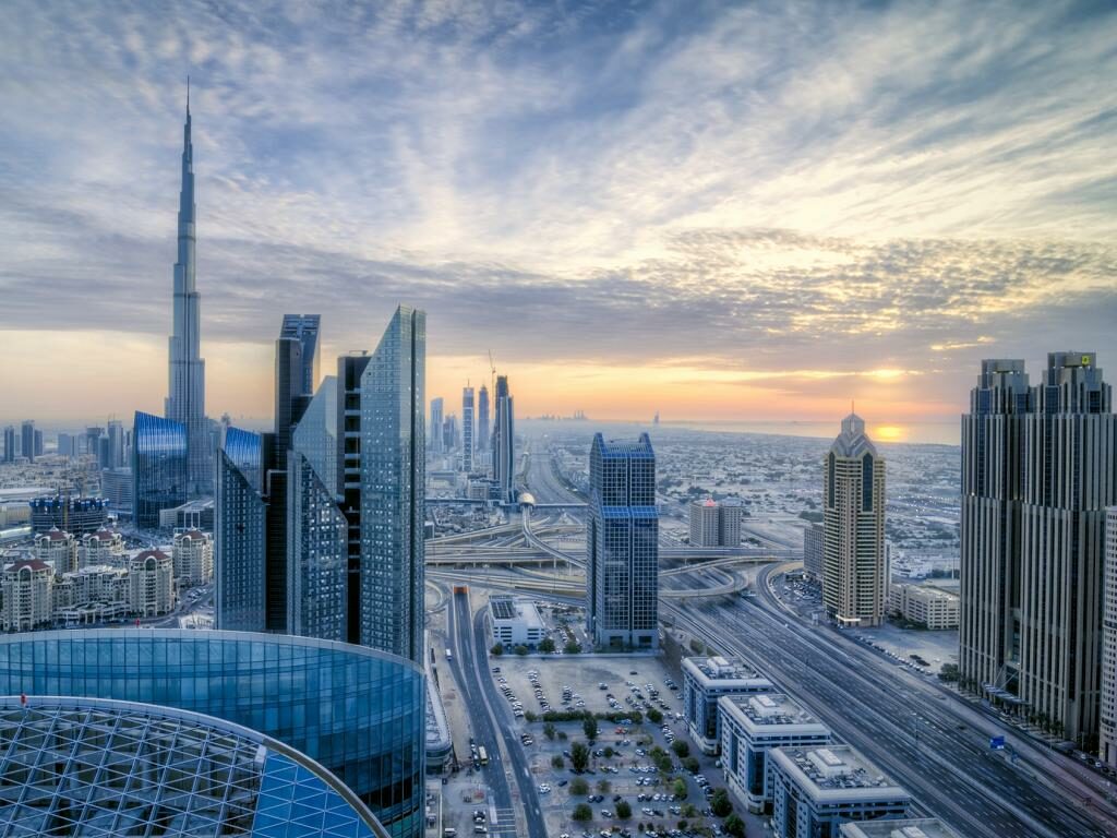 Dubai Downtown mit Burj Khalifa