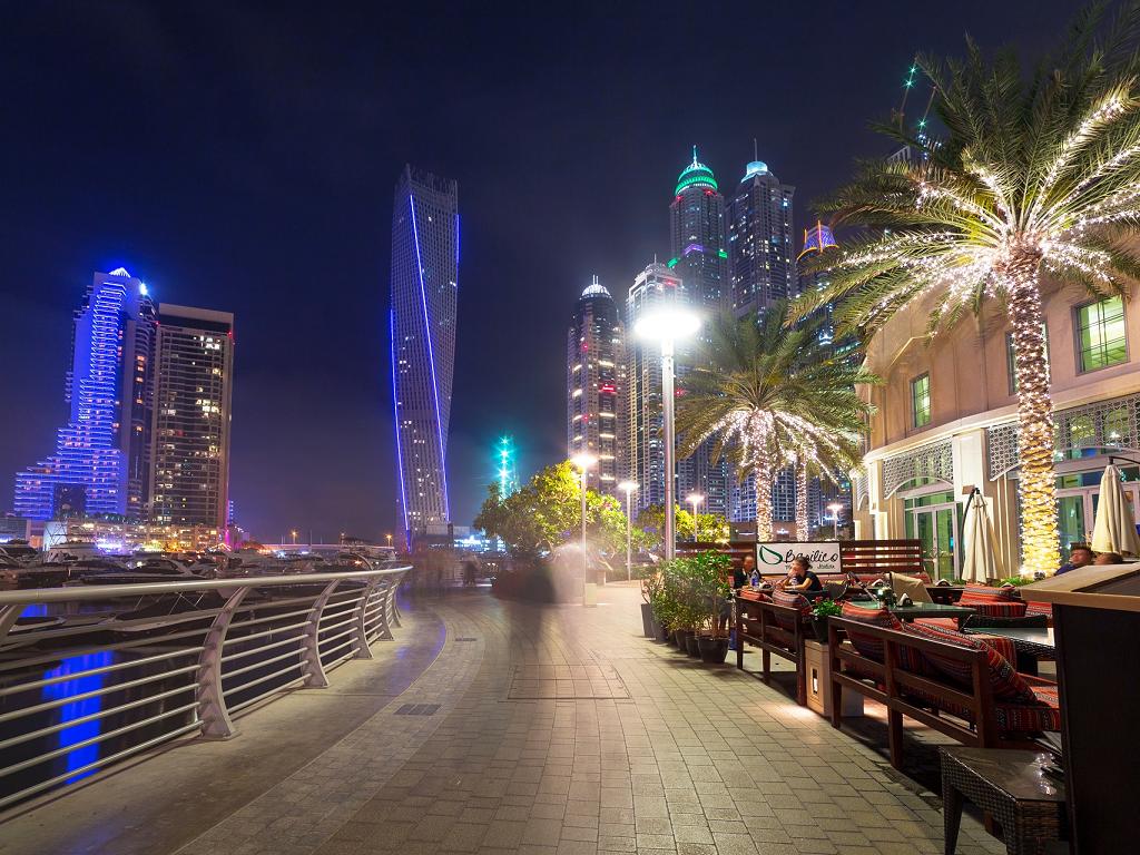 Restaurants entlang des Dubai Marina Walk