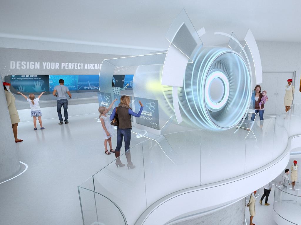 Ein moderner Pavillon auf der Expo | © Emirates Airline