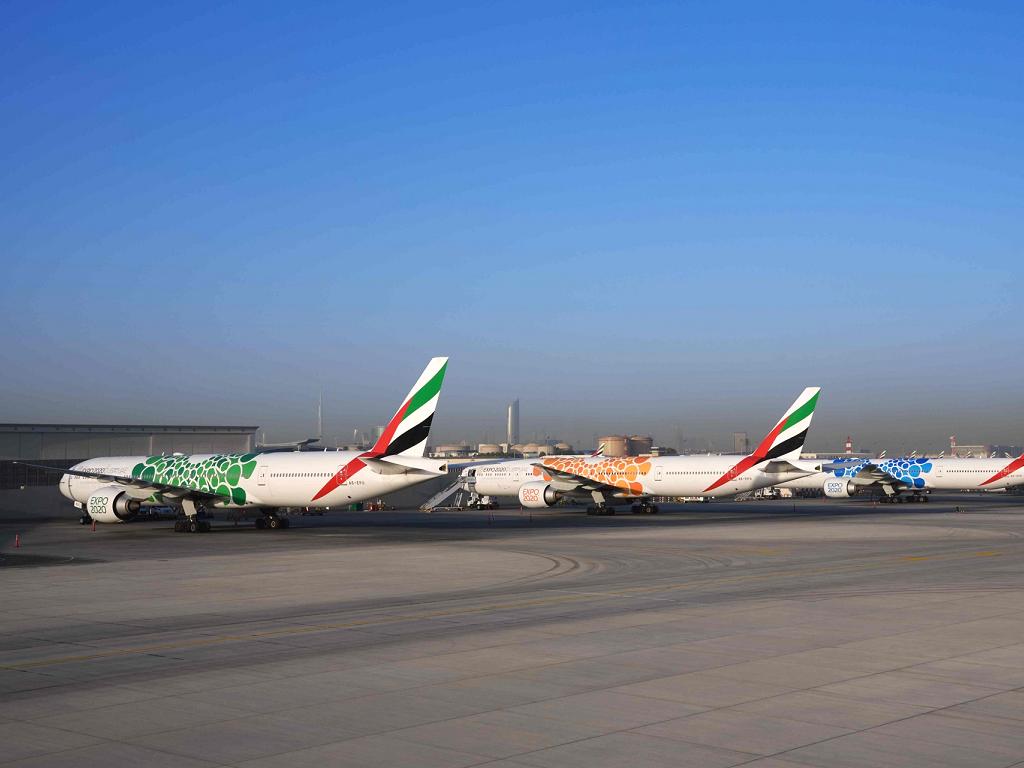 Expo 2020 Flugzeug von © Emirates Boeing 777