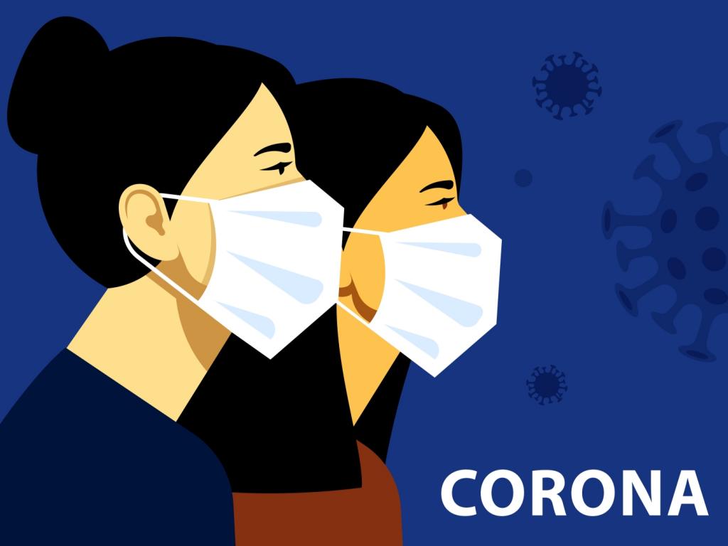 Eine Maske um sich vor dem Coronavirus zu schützen