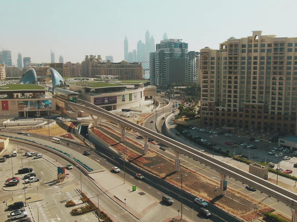 Panorama von der Nakheel Mall