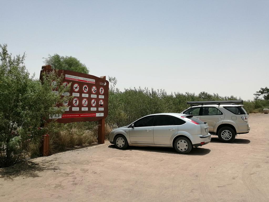 Der Parkplatz vom See